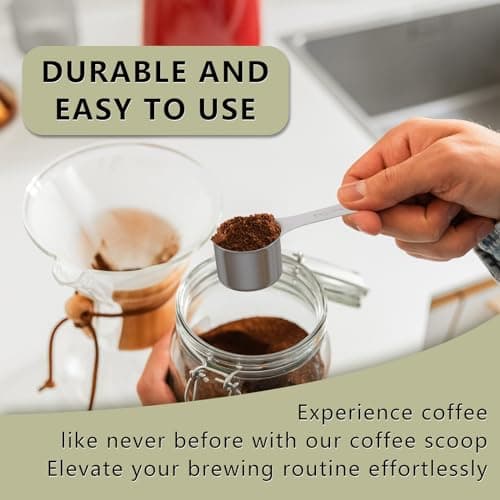 LEIFENY 1PCS 2 Tablespoon(2tbsp, 30ml, 1/8cup) Coffee Scoop, Long Handle Measuring Spoon, Stainless Steel Scooper 4