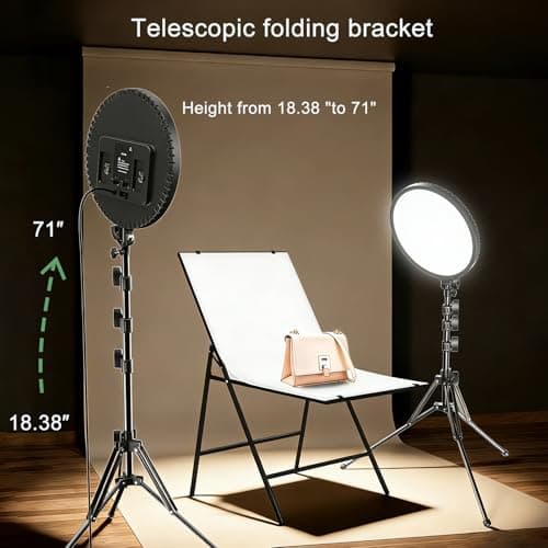 Large Barber Light with72 inch Stand, 55W 6500K Full-Screen Selfie Light Ring, 360 Phone Holder,Remote Controller,Box,Black,There are for You to Choose from.(Black, 13) 2