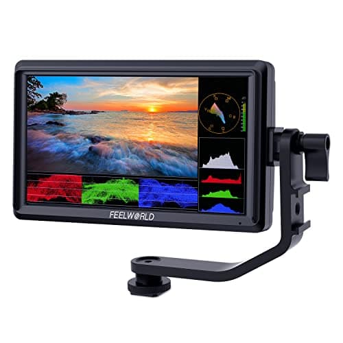 FEELWORLD FW568 6 inch DSLR Camera Field Monitor with Waveform LUTs Video Peaking Focus Assist 1920x1080 IPS 4K HDMI Professional Video Accessories