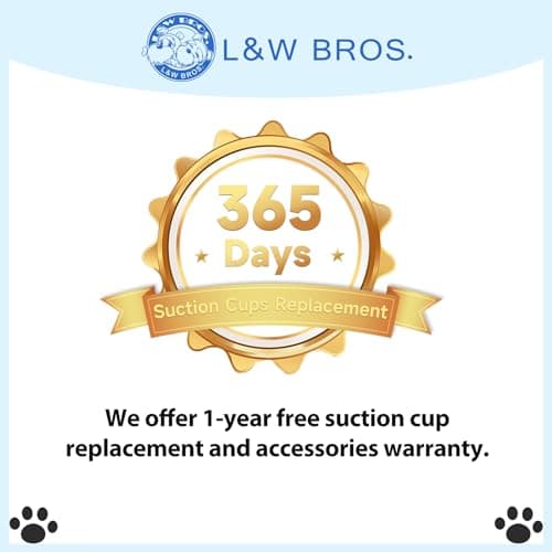 L&W BROS. 2 Pc Heavy Duty Cat Window Perch Holds up to 50 lbs, Foldable Cat Window Hammock with 4 Strong Suction Cups, Easy to Install, 24" Window Seat for Large or Multiple Cats (L 2Pc) 6