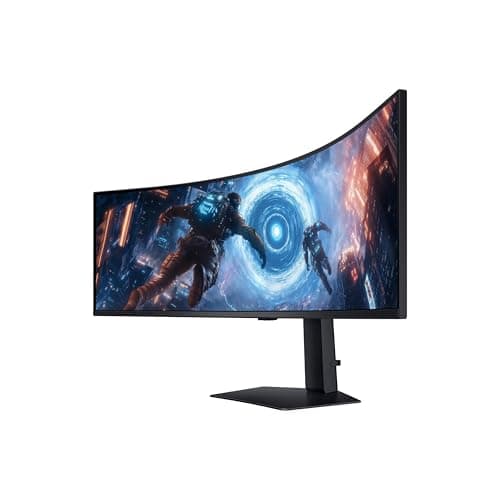 SAMSUNG 49-inch Odyssey G9 (G91F) DQHD, 144Hz, Curved Gaming Monitor, Ultra-Wide 32:9 Screen, DisplayHDR 600, AMD FreeSync™ Premium Pro, Ergonomic Stand, LS49FG910ENXZA, 2025 11