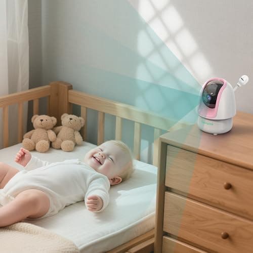 Video Baby Monitor, 2000ft Long Range, Enhanced Signal Stability, No WiFi, 5" HD Screen, 5000mAh, 1080p Camera, Super Clear Night Vision, Pan-Tilt-Zoom, 2-Way Audio, AI Cry & Motion Alarm 8