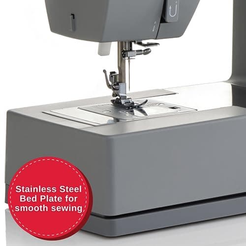 SINGER Heavy Duty 4411 High Speed Sewing Machine with Accessory Kit | Strong Motor with Enhanced Piercing Power, 69 Stitch Applications, Full Metal Frame, 4-Step Buttonhole & LED Light, Grey 9
