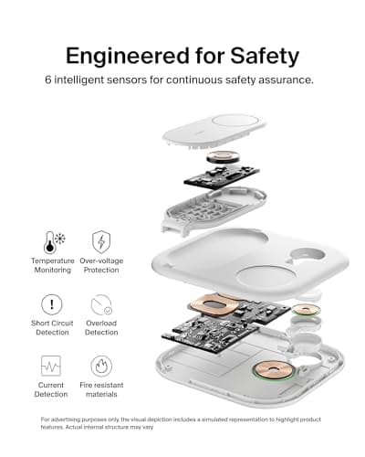 Belkin 3-in-1 MagSafe-Compatible iPhone Charger - Foldable Magnetic Qi2 Certified, MagSafe Charging Station for Phone, Apple Watch, AirPods - Wireless for Multiple Devices 7