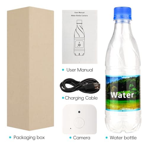 XHJKIUNSA Hidden Camera Bottle - Mini Camera - Wireless Nanny Cam - Full HD - Indoor Home Security-No WiFi 5