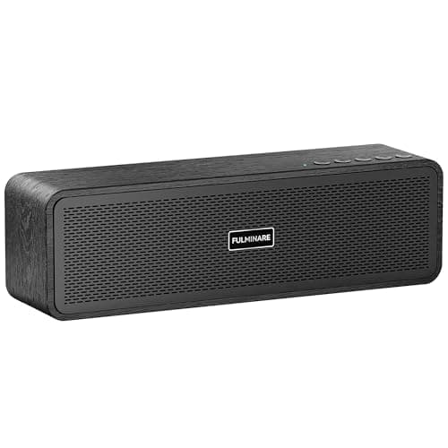 FULMINARE Bluetooth Speakers Wireless Wooden-Crafted with 50W Stereo Sound, Portable Speaker Bluetooth 5.3 for Extended Playtime, AUX&TF-Card&USB Playback, IPX5 Waterproof for Home/Outdoor/Party