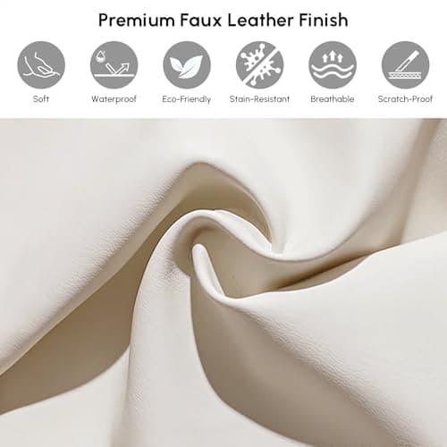 homary Smart Nightstand Modern White Leather Nightstands with Wireless Charger Bedside Table with 2 Drawers for Bedrooms Living Rooms Offices 6