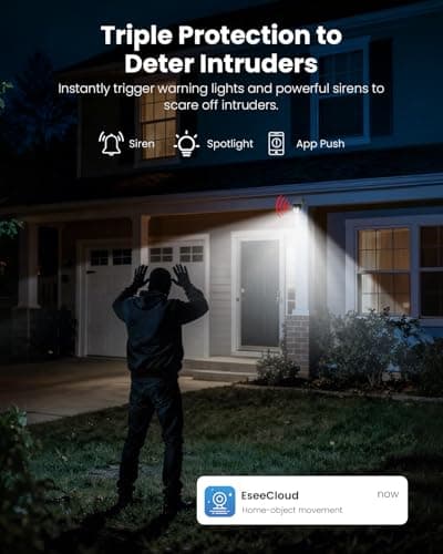 Hiseeu 4K 8MP Security Camera Outdoor, Wireless Home Security Camera with Pan & Tilt, WiFi Pro 2.4/5GHz, Auto Tracking, Color Night Vision, Two Way Audio, IP66, Plug in, No Subscription 6