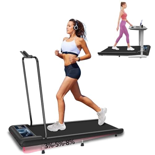 Upreign Walking Pad,Under Desk Treadmills with Removable Handle 2.5HP Portable Treadmills for Home and Office, 270Lbs Capacity Walking Mat with APP &Remote Control, LED Display