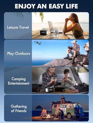 MARBERO Portable Power Bank with AC Outlet, Peak 120W/110V Portable Laptop Battery Bank, 24000mAh Charger Power Supply with AC Outlet, Power Station for Outdoor Camping Home Office Hurricane Emergency 6