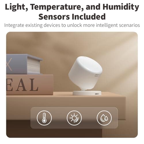Aqara Presence Sensor FP300 Wireless 5-in-1 Motion Sensor with mmWave, PIR, Light, Temperature & Humidity Detection, Thread & Zigbee, Supports HomeKit, Home Assistant, Alexa, Google Home 5