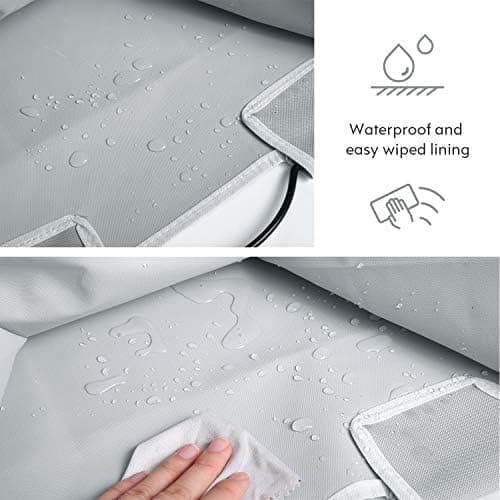 ROMOON Laundry Sorter Hamper 3 Section, Divided Laundry Basket Organizer with Heavy Duty Lockable Wheels and Removable Bags, Rolling Clothes Hamper for Apartment, Dorm & Family (130L Neutral Gray) 5