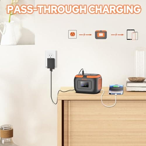 Portable Power Station 120W, Power Bank with AC Outlet, Portable Generator 97.6Wh External Battery Power Pack with USB C Input for Camping Home Van Life Adventure Backup 7