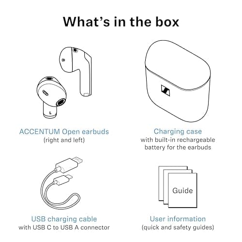 Sennheiser ACCENTUM Open Wireless Earbuds - Open Ear Buds Design, Dynamic Sound & Bluetooth 5.3, IPX4 Splash Protection, 28 Hours Battery Life, USB-C Charging Case, Music, Phone Calls, Travel, Pink 9