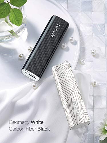 Luxtude 10000mAh Small Portable Charger with Flashlight, Mini & Lightweight Power Bank, Compact External Battery Pack Lipstick Portable Phone Charger for iPhone, Android, Samsung, etc (2 Pack 5000mAh) 8