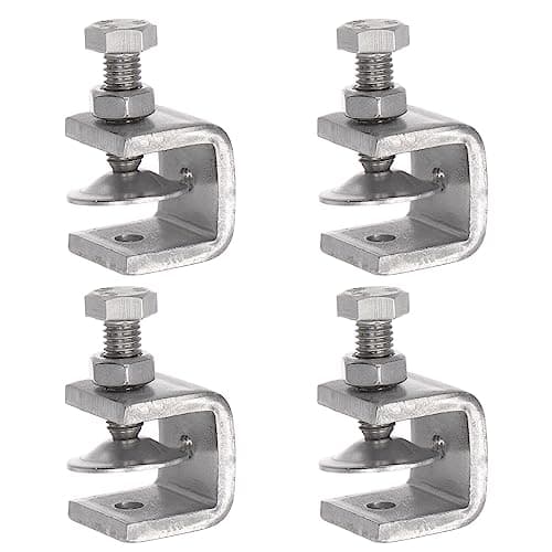 uxcell Stainless Steel C-Clamp with 0.79 Inch Wide Jaw Opening for Woodworking Welding Building Household Mount 4 Pcs