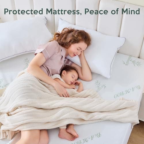 Premium 100% Waterproof King Mattress Protector, Breathable Mattress Cover King Size Bed, 3D Air Fabric Cooling Bed Pad Cover, Deep Pocket 8"-21" 6