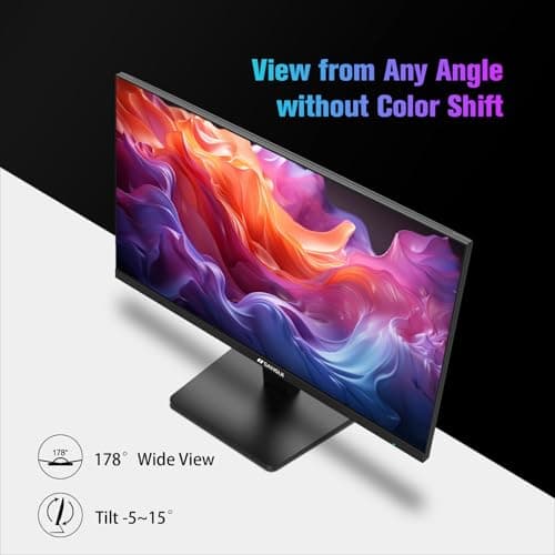 SANSUI Monitor 24 inch 100Hz Computer Monitor丨FHD 1080P PC Monitor丨HDMI丨FreeSync丨HDR丨Earphone Jack丨 Ergonomic Tilt for Home and Office 6