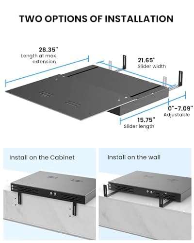 AWOL VISION IC-A150 Motorized Slider Tray for Ultra short throw(UST) projector, extend to 150" picture, automatically Retractable Tray telescopic design, smart syncs with projector's power 6