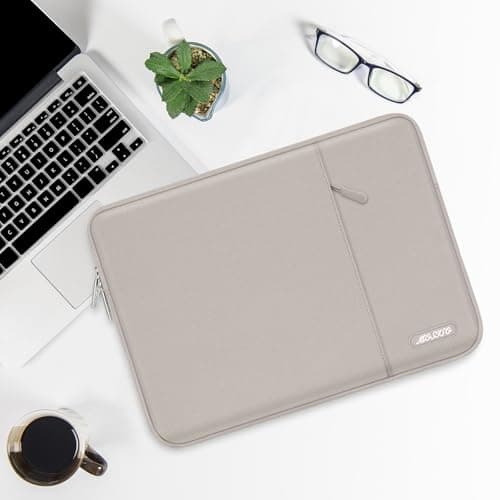 MOSISO Laptop Case 13.3 inch, 13-13.3 inch Laptop Sleeve Compatible with MacBook Air/Pro 13/Pro 14 M5 M4 M3 M2 M1, HP Dell ASUS Lenovo,Polyester Vertical Computer Sleeve Bag with Pocket, Stone Gray 5