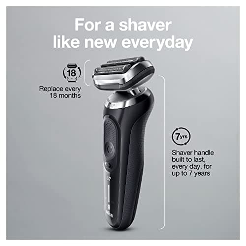 Braun Series 7 7085cc Flex Rechargeable Wet & Dry Men's Electric Shaver with Clean & Charge Station, Stubble & Beard Trimmer 12