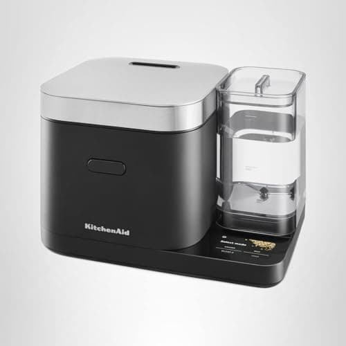 KitchenAid Grain and Rice Cooker 8 Cup with Automatically Sensing Integrated Scale + Water Tank, KGC3155, Black Matte 8