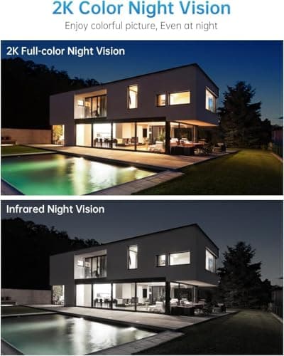 Slice Jelly Securit Camer Wireless Solar Powered Outdoor for Home and Farm, ABS Fireproof Waterproof Material, 360° View, 2K HD Color Night Vision,Human Auto Tracking, 2-Way Audi (Wite) 5