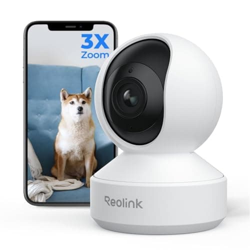 REOLINK Smart 4K UHD Pan & Tilt Dual-Band Wi-Fi 6 Indoor Security Camera with 3X Optical Zoom, Auto-Tracking, People/Pet Detection, Crying Sound Detection, Privacy Mode, and Bluetooth Setup, E1 Zoom