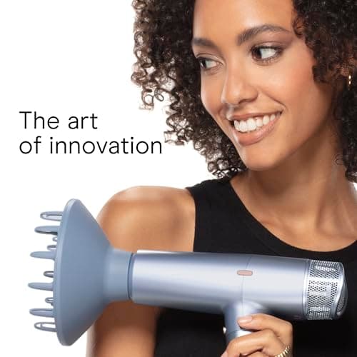 INFINITIPRO by CONAIR DigitalAIRE Hair Dryer | Frizz-Eliminating Hair Dryer with Diffuser | Hair Blow Dryer with Up to 5X More Speed for Higher Air Pressure & Drying Power | Blue 5