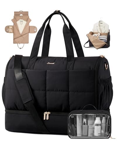 LOVEVOOK Garment Bags for Travel,Convertible Garment Bag for Women with Shoe Pouch,Carry on Duffel Bag with Toiletry Bag, 2 in 1 Hanging Suitcase Suit Bag,Waterproof Weekender Bags for Business Trip