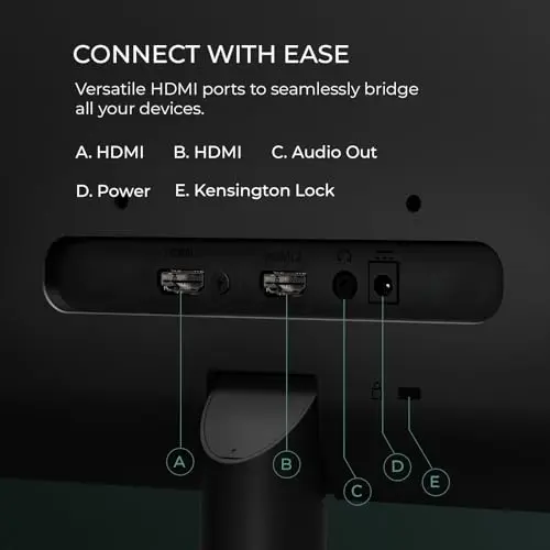 AOC 24B2H2 24” Frameless IPS Monitor, FHD 1920x1080, 100Hz, 106% sRGB, for Home and Office, HDMI x2, Low Blue Mode, VESA Compatible, Black 5