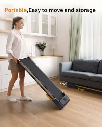 UREVO Under Desk Treadmill for Office Under Desk, Walking Pad 2 in 1 for Home/Office, Portable Walking Pad Treadmill with Remote Control, LED Display 6