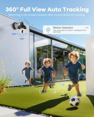 TKENPRO 3K Light Bulb Security Camera Wireless Outdoor, IP65 Waterproof and 5G&2.4G Connect, Full-Color Night Vision and 360° Motion Detection -2 Pack 6