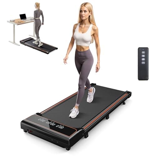 Sweetcrispy Compact Armless Treadmill for Small Spaces, Quiet Under-Desk Walking Pad, Slim & Portable Design for Home Office Workouts, Easy to Store, Ideal for Apartments and Work-from-Home Fitness