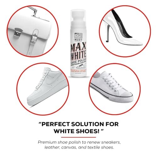 MUDY Max White Shoe Polish for Leather Sneaker and Textiles 5