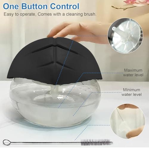 ap airpleasure Water-Based Purifier Air Washer, Air Revitalizer & Freshener, Air Fresher with 7 LED Color Changing Light for Rooms (Black) 5