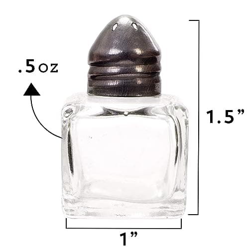 Back of House Ltd. Salt & Pepper, Spices, Seasonings Shakers - Stainless Steel & Glass Restaurant Home Kitchen - 24 Mini 5