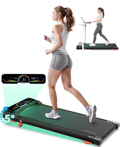 Lysole Walking Pad Treadmill with Incline and Handle Bar,Treadmills for Home and Office,340 Lb Capacity,4 in 1 Portable Under Desk Treadmill with Control,Large LED Display