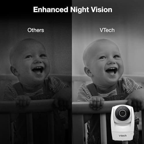 VTech VM901 Smart WiFi Baby Monitor with 1080p FHD Camera and 5" HD IPS Display, Free App, Remote Pan Tilt Zoom, Night Vision, Motion Detection Alerts 8