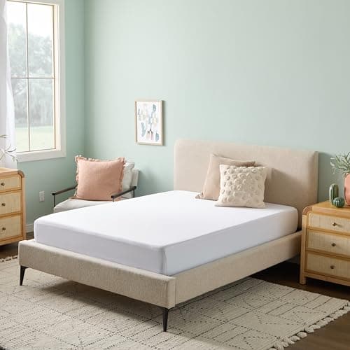 Linenspa Waterproof Mattress Protector, Queen Size – Fitted Sheet Style, Breathable, Machine Washable & Dryer Safe, White 7