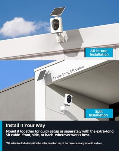 virtavo SolarFlask 2K Solar Security Cameras Wireless Outdoor, Starlight Lens, Color Night Vision, PIR Motion Detection, Battery-Powered, 2-Way Audio, Weatherproof, Cloud/SD Storage, 2.4GHz WiFi 5