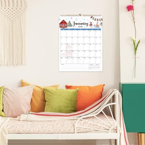 2026 Calendar - 2026 Wall Calendar, January - December, 11.49'' x 14.56'', Vertical Wall Calendars with Julian Dates, Hanging Hole, Thick Paper 7
