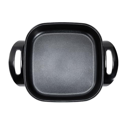 Samoris Non-stick Electric Skillet with Glass Vented Lid, 17inch x 12inch(5 Quart) Frying Pan,Adjustable Temperature, Cool Touch Handles, Quick Even Heating,Scratch Resistant,1500W, Black 7