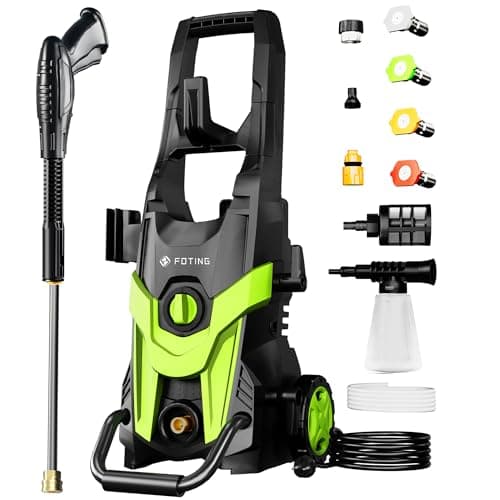 2025Upgraded Electric Pressure Washer, 4300 PSI 2.8 GPM Power Washer with 4 Quick Connect Nozzles, Inlet Hose & Filter Foam Cannon for Cars/Fences/Driveways/Home Cleaning