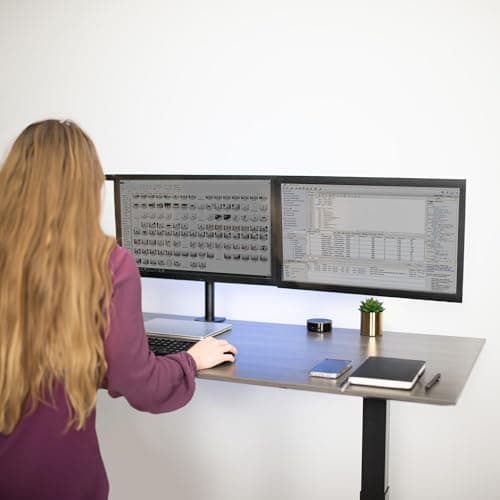 VIVO Triple Monitor Adjustable Desk Mount, Articulating Tri Stand, Holds 3 Screens up to 24 inches, Black, STAND-V003Y 9