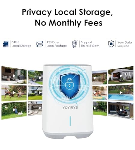 4K Security Cameras Wireless Outdoor, No Subscription, [2026 NEW] Solar-Powered Home Security Camera System with 360° Human Tracking, Color Night Vision, 64GB Local Storage, 5G & 2.4G WiFi, Easy Setup 8