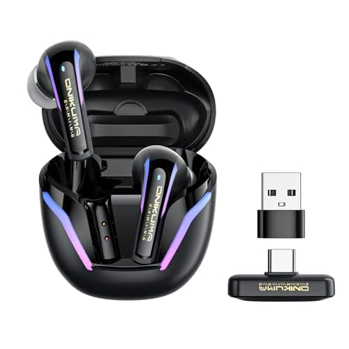 2.4G Wireless Gaming Earbuds with Mic, 20ms Low-Latency for PS5/4, Meta Quest 3/3S/2, Bluetooth Headphones for Phone, Laptop, Steam Deck, Switch, VR