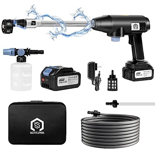 SCHTUMPA 652 PSI Cordless Pressure Washer,Portable Power Washer Gun with 21V.4.0Ah Battery and Charger, 6-in-1 Adjustable Nozzle for Car/Garden/Outdoor Cleaning 004