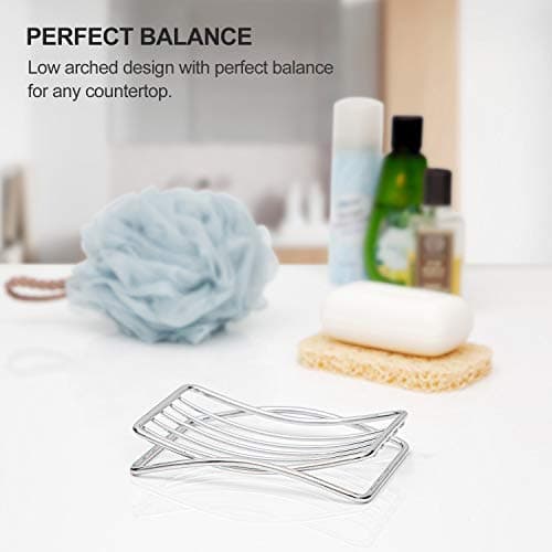 GUUKAR Soap Dish Stainless Steel Bar Soap Holder for Shower Bathroom, Self-draining Soap Dishes Sponge Holder for Kitchen Sink, Easy Cleaning Quick Dry(Soap Saver Not Included) 5