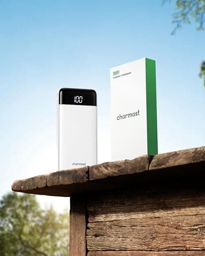 Charmast Portable Charger with Built in Cables, Power Bank with Cords Wires, Slim 10000mAh Travel Battery Pack 6 Outputs 3 Inputs 3A Fast Charging for Samsung Google Pixel LG Moto iPhone iPad 9